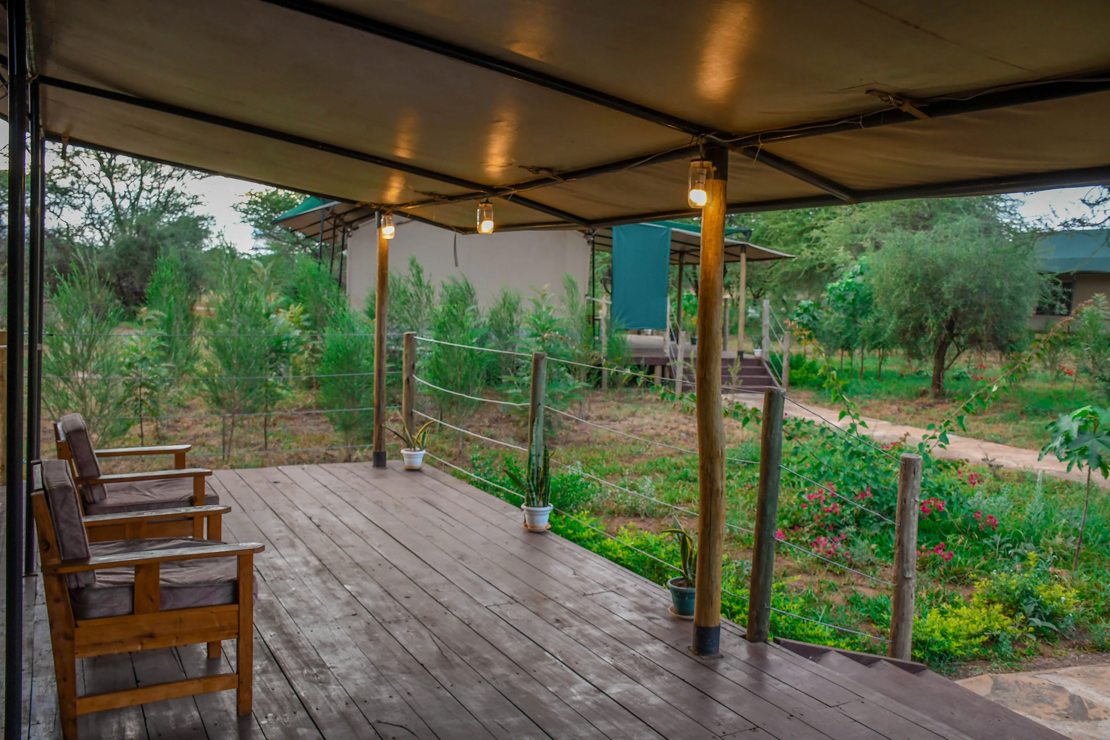 Tent deck garden